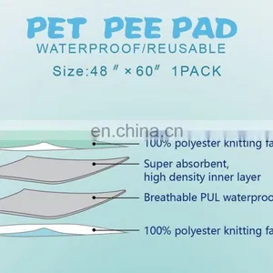 Amazon Supplier SGS Waterproof Washable Diaper Pet Pad for Training Puppy thumbnail-5