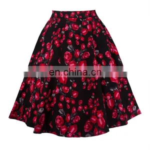 2020 New Arrivals Women Solid Color A-Line Skirts Ladies Casual Skirts Women Casual Dress thumbnail-6