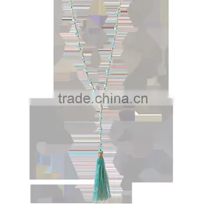 China Latestest Design Colorful Tassel Necklace Withs Beads Wholesale thumbnail-6