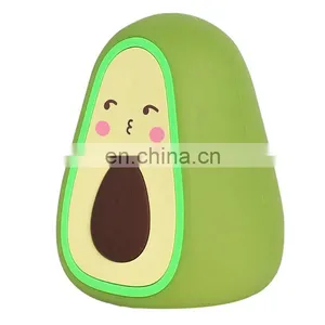 New Product 2021 Cute Avocado Night Lamp Silicone Nursery Baby Night Light for Teen Bedroom Decor thumbnail-2