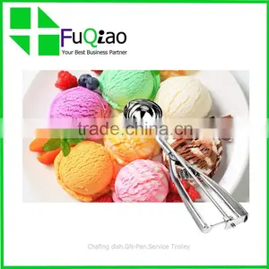 Most Popular Household Metal Engraved Ice Cream Scoop With Color Handle thumbnail-5