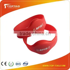 2014 New Ntag203 Silicon RFID Wristband Red Color Simple Style thumbnail-1