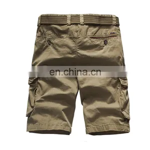 Men's Six Pockets Streetwear Cargo Short Pants With Belt thumbnail-2