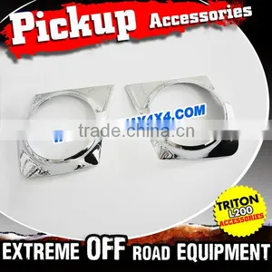 Car Accessories Chrome Kits Trim For 2015 Triton Sportero L200 Fog Lamp Cover thumbnail-1