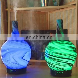 Ultrasonic Diffuser Essential Oil Diffusers 3d Newest Indoor Humidifier,Glass Aroma Diffuser With Seven Color thumbnail-2