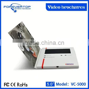 New Arrived 5 Inch Paper Material Card Video Brochure thumbnail-3