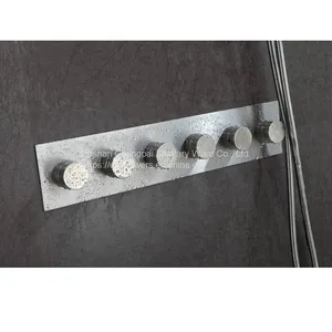 Bathroom Shower Set Colorful LED Lighting Showerhead With Rainfall Waterfall Rain Curtain Sanitary Ware thumbnail-4