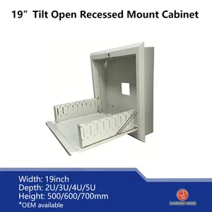 Factory OEM Manufacturer BN03-RT-P2313 Tilt-out 19inch Recessed Mount Cabinet for Network Equipment 2U/3U/4U/6U thumbnail-1