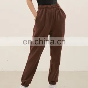 Wholesale High Quality Cotton Basic Terry Joggers Pants Women Casual Athletic Track Sweatpants Female Gym Sportswear thumbnail-4