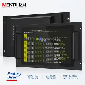 MEKT 6U 1080P Rackmount12.1/15.6 Inch Widescreen Capacitive Touchscreen LCD Monitor Wall Mount Cabinet HD Display Outdoor 1000cd thumbnail-1