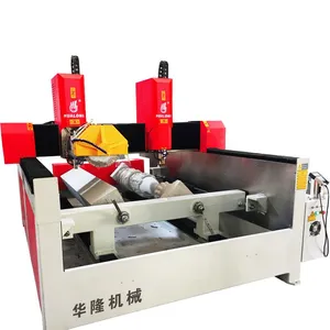 Heavy Duty CNC Stone Carving Granite Stone Slab Cutting Machines HLSD-1525-3D thumbnail-1