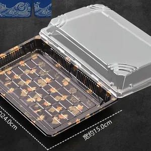 Food Grade PET Sushi Box Sushi Container With Anti Fob Clear Lid for Restaurant and Takeaway thumbnail-5