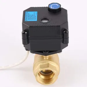 Premium Brass Mini Motorized Ball Valve for Efficient Water Control thumbnail-3