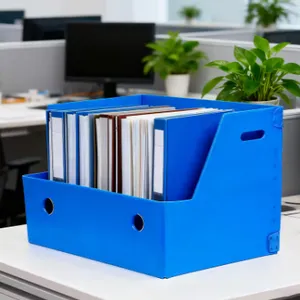 PP Stationery Box, PP Corrugated Document Organizer Box – Foldable & Moisture-Proof File Storage Solution thumbnail-2