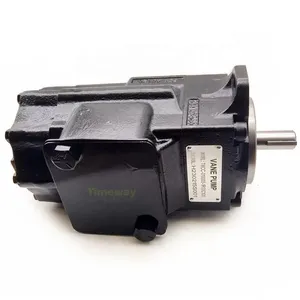 T6CC Industrial Hydraulic Vane Oil Pump T6CC-010003-1R00C100 Fixed Displacement Double Vane Pump With Keyed Shaft T6 Rotation:CW thumbnail-2