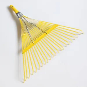 Heavy Duty Garden Rake Lawn Rake Metal Rake 18 Teeth Steel Rake for Leaves Yard Cleaning Farm Garden Agricultural Tools thumbnail-1