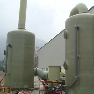 Acid-base Waste Gas Treatment Equipment, Frp Spray Tower and Scrubber, Using Two-stage Reverse Spray Process thumbnail-1