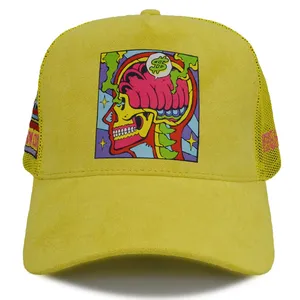 Faux Suede Trucker Hat Custom Logo Trucker Hats Suede Trucker Hat thumbnail-1