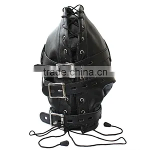 Heavy Duty Padded Locking Leather Hood thumbnail-3