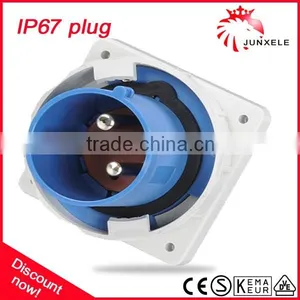 IP67 230V 125A 3P Panel Mounted Plug thumbnail-1