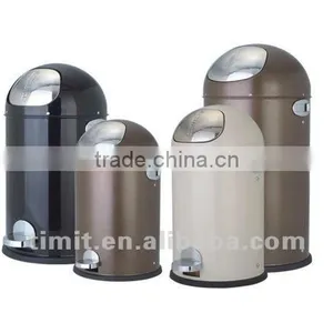 Superior Quality Stainless Steel Tinplate Galvanized Sheet Inner and Cover Round With Mirror Poloshing Recycling Bin thumbnail-1
