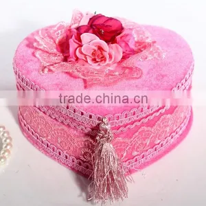 AN393 ANPHY Noble European Style Heart-shaped Flannelette Ring Jewelry Decoration Gift Box Holder Display Stock 18*17*8CM thumbnail-1