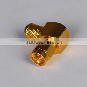 SMA Male 90 Degree 5D-FB LMR300 Cable Connector thumbnail-1