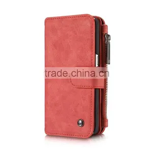 Caseme Card Slot PU Leather Wallet Case for S7 Zipper Photo Frame Flip Case for S7 thumbnail-4