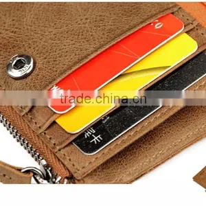 High Quality Customized Logo Travel Rfid Blocking Wallet Leather With Button thumbnail-6