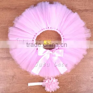 Best Birthday Gift Pink Fluffy Chiffon Flower Tutu Party Baby Kids Picture Skirt Wholesale thumbnail-2
