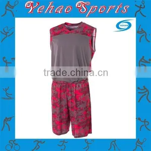 Wholesale Camouflage Basketball Uniform With Sublimation and Low Moq thumbnail-5