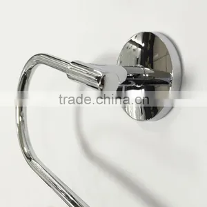 Modern Round Chrome Wall Mounted Towel Rack Holder Towel Ring Bathroom Hardware Bath Accessories thumbnail-4