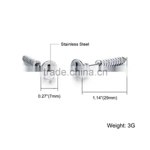 Jewellery Shop Design Thick Black Plating Earring Setting Without Stone for Men thumbnail-6