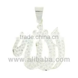 Large ALLAH Pendant in 925 Sterling Silver thumbnail-1