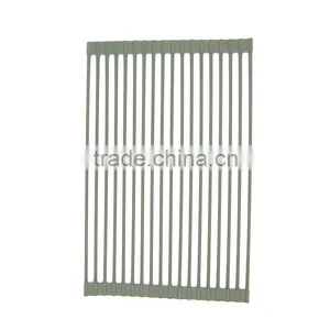 Foldable Roll Up Dish Drying Rack Stainless Steel Over the Sink Colander Dish Drainer Tray Quality Choice thumbnail-6