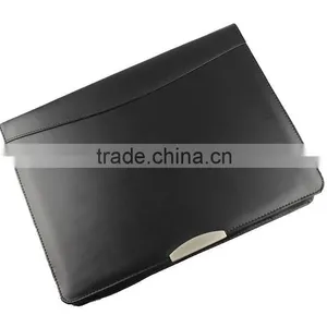 2016 Zipper 4ring Leather Conference Binder With Notepad thumbnail-1