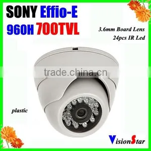 Plastic Infrared Dome Camera Sony Effio-E 700tvl Ccd Sensor 3.6mm Board Lens Indoor Cctv Camera With OSD Menu thumbnail-1