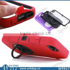 3 in 1 Heavy Duty Case With Rotating Ring Design Stand Shockproof Case for IPhone 6 Plus 5.5 Inch thumbnail-2