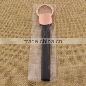 Custom Concise Gold Leather Keychain/blank Rose Gold Key Chain Leather Supplier's Choice thumbnail-6