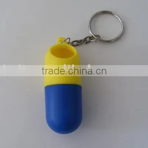Plastic Pill Box With Key Chain thumbnail-1