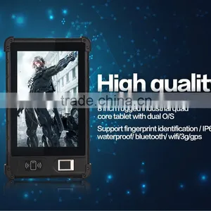 8inch Rugged Industrial Tablet With Dual OS, 8" 10 Point Touch Fingerprint Reader IP65 Waterproof WIFI 3G GPS Rugged Tab thumbnail-2