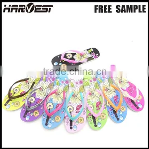 New Design Fashion Beautiful Slipper , Promotion Lovely Flower Beach Flip Flop thumbnail-4