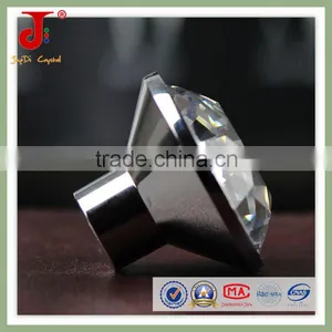 Diamond Insert Crystal Glass Cabinet Knobs Drawer Pull Furniture Handle thumbnail-3