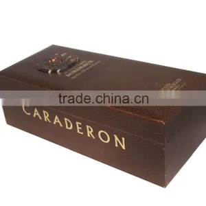 2015 Custom Design Leather Wine Box, Wine Gift Box thumbnail-6