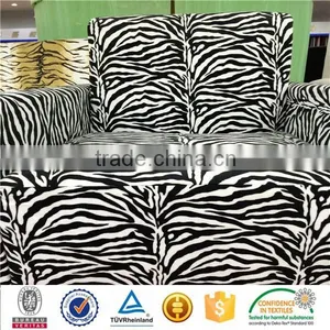 Polyester Animal Skin Print Zebra-stripe Tiger Stripe Style Kurti Velvet Designs Micro Velboa Fabric thumbnail-5