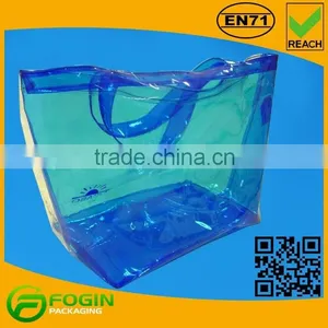 Blue Custom Pvc Plastic Beach Bag thumbnail-1