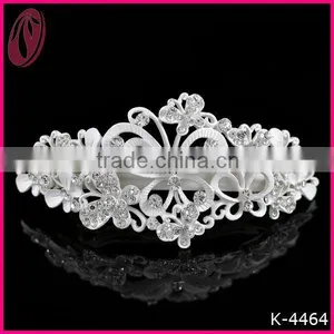 Elegant White Butterfly Hair Clips With Crystal Stones for Lady thumbnail-1
