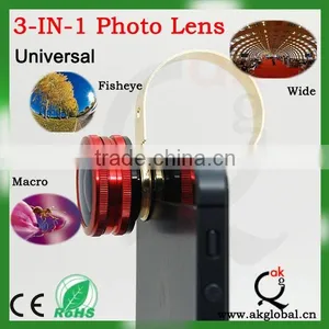 Universal 3in1 Clip-On Fish Eye Lens Wide Angle Macro Mobile Phone Lens For IPhone thumbnail-5