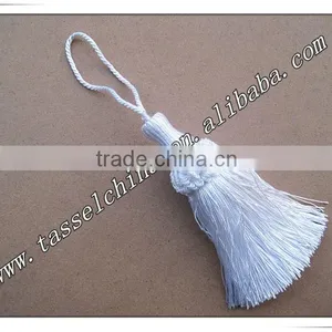 Wholesale White Silk Tassel, Tassel Tieback Tassel Trimming Manufacturer QX TT039 thumbnail-1