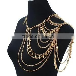 2016 Wholesale New Design Fashion Multilayers Tassel Ladies BIkini Body Chains thumbnail-5